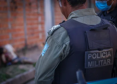 Polícia Militar no local da ocorrência