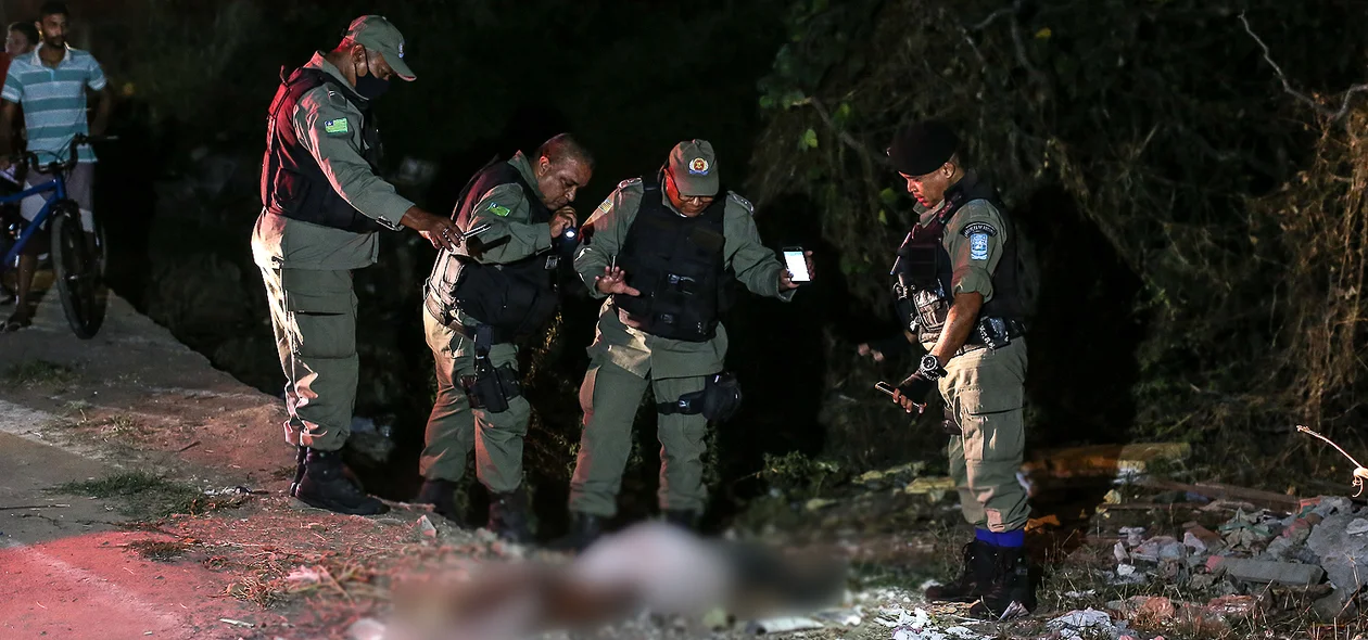 Polícia Militar no local da ocorrência