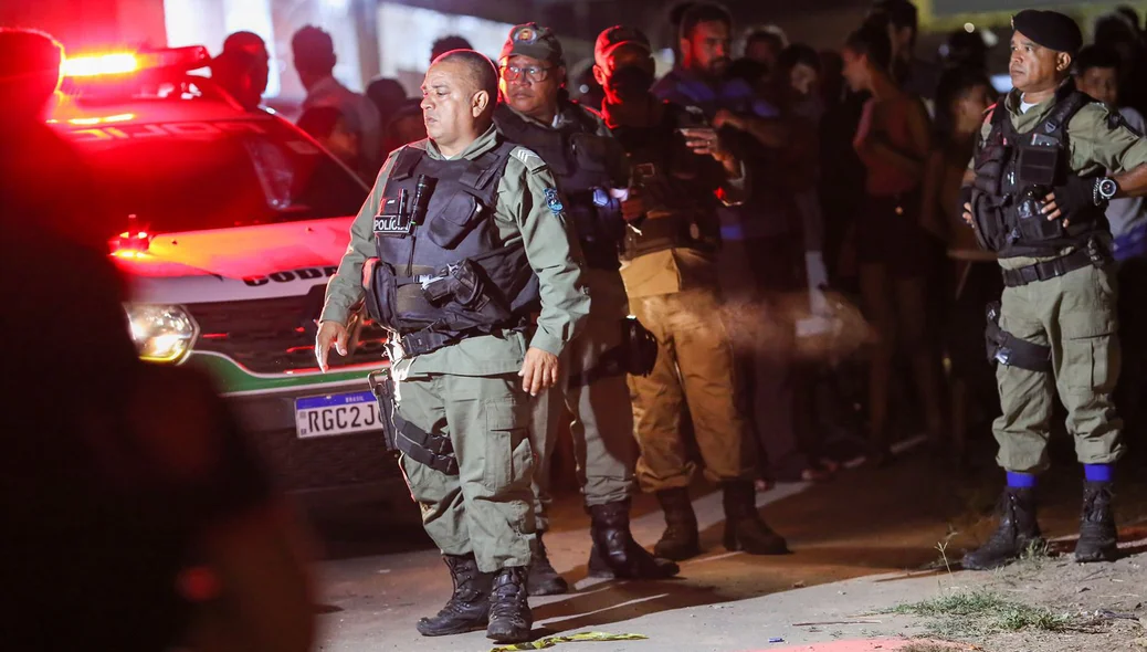 Polícia Militar no local da ocorrência