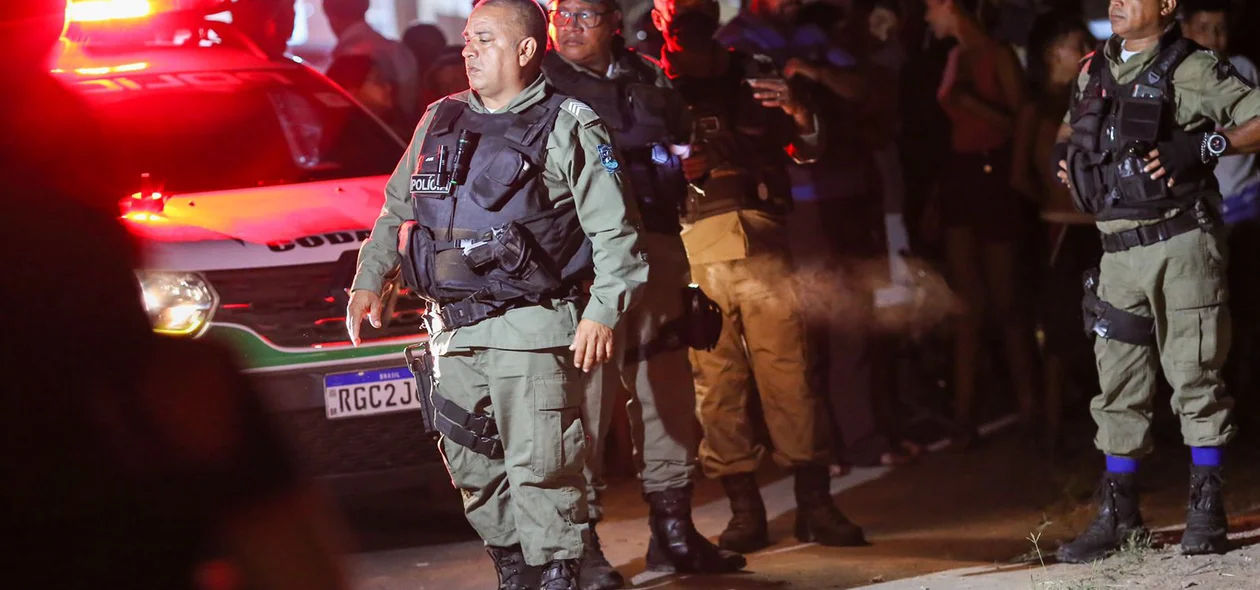 Polícia Militar no local da ocorrência