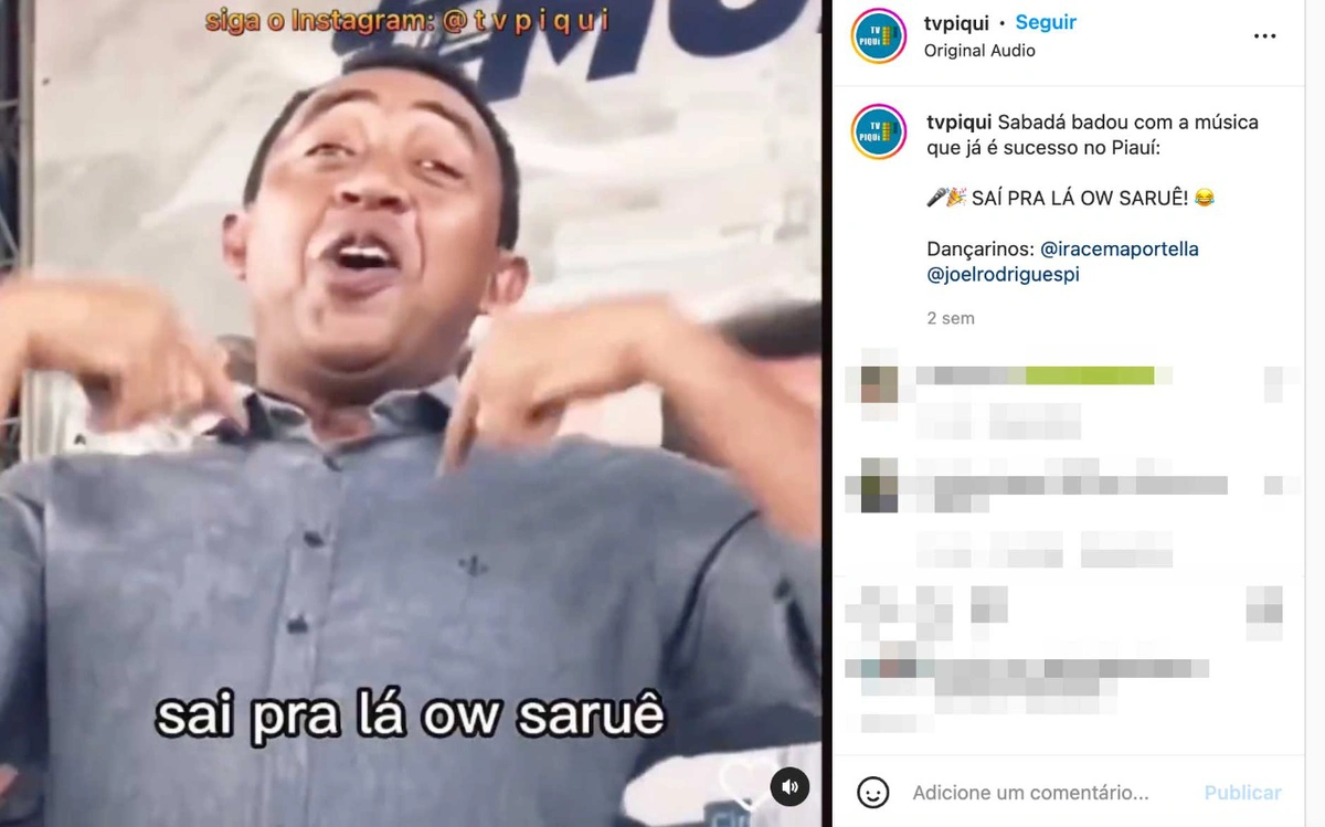 Publicação no Instagram