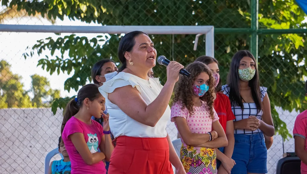 Secretaria de Assistência Social no evento de  Serviço de Convivência e Fortalecimento de Vínculos