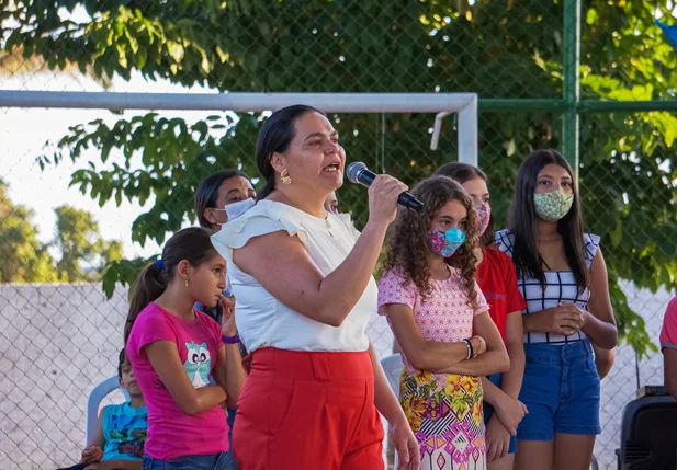 Secretaria de Assistência Social no evento de  Serviço de Convivência e Fortalecimento de Vínculos