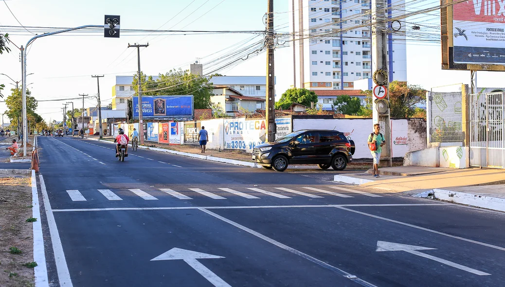 Trecho na avenida Zequinha Freire é sinalizado