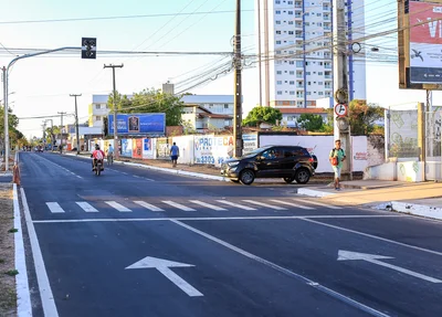 Trecho na avenida Zequinha Freire é sinalizado