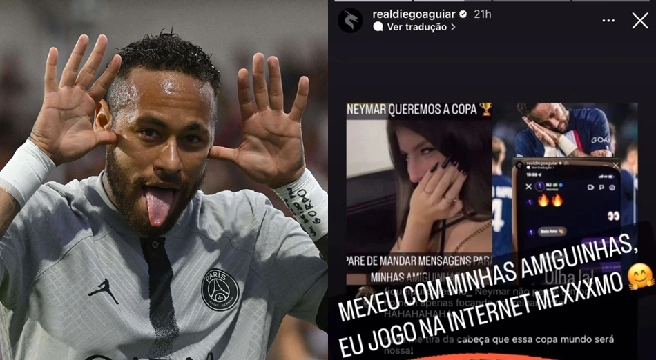 Amigo da influenciadora rebateu o comentário de neymar
