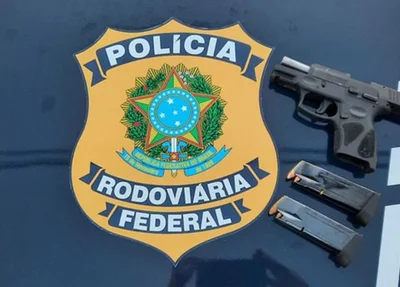 Arma de fogo apreendida pela PRF