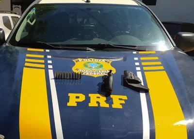 Arma de fogo apreendida pela PRF
