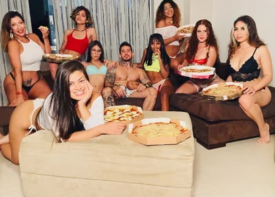 Arthur O Urso e esposas