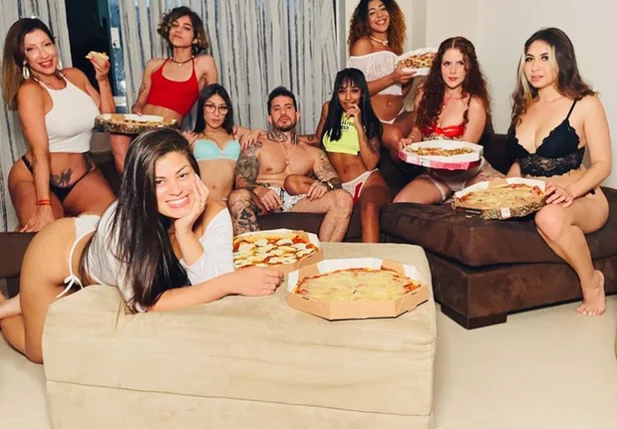 Arthur O Urso e esposas