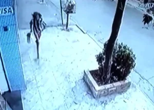 Câmera de segurança flagrou a menina Bárbara Vitória, de 10 anos, correndo no último domingo, 31