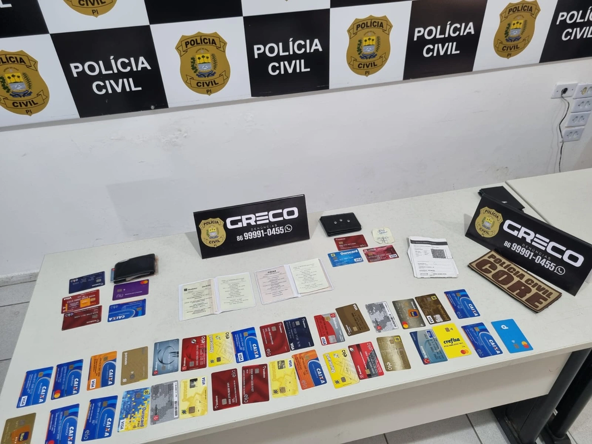 Cartões apreendidos pelo GRECO