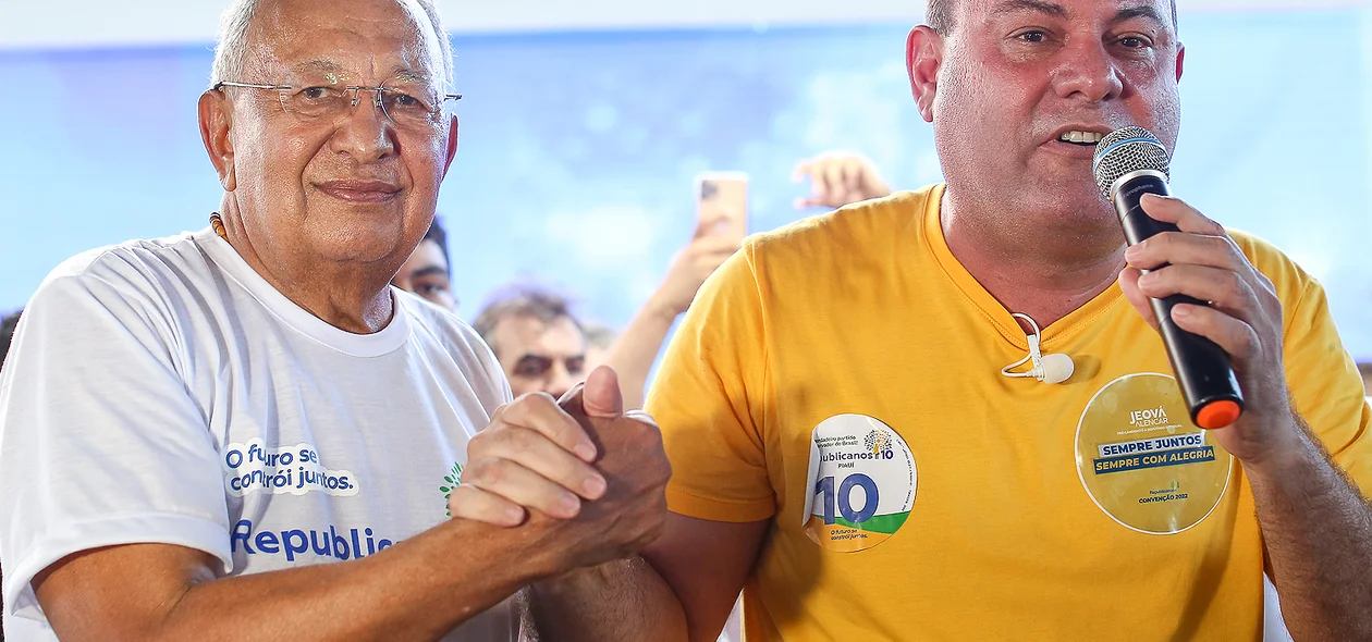 Dr. Pessoa e Jeová Alencar durante convenção do Republicanos