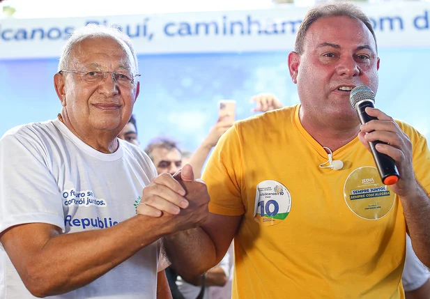 Dr. Pessoa e Jeová Alencar durante convenção do Republicanos