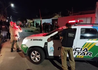 Equipes da PM no local