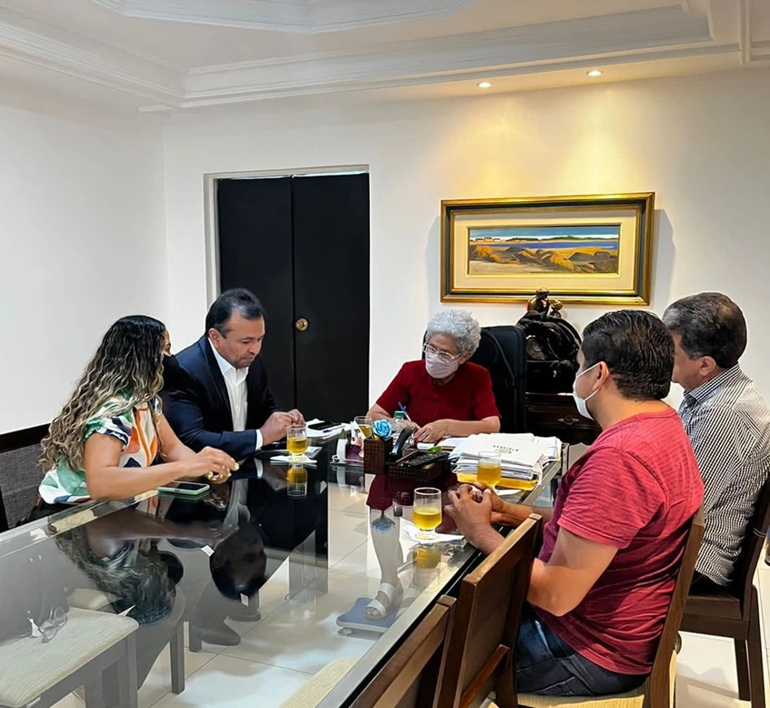 Fábio Abreu em audiência com a governadora, Regina Sousa