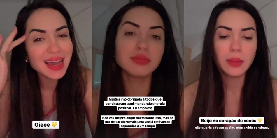 Fernanda Aguiar nos stories de seu Instagram