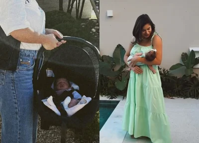 Gabi Pinho com a filha