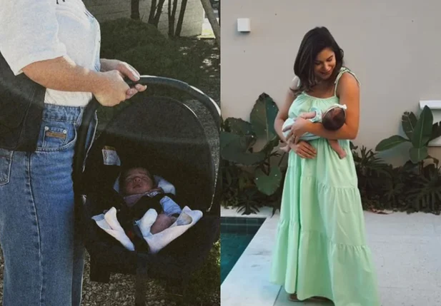 Gabi Pinho com a filha
