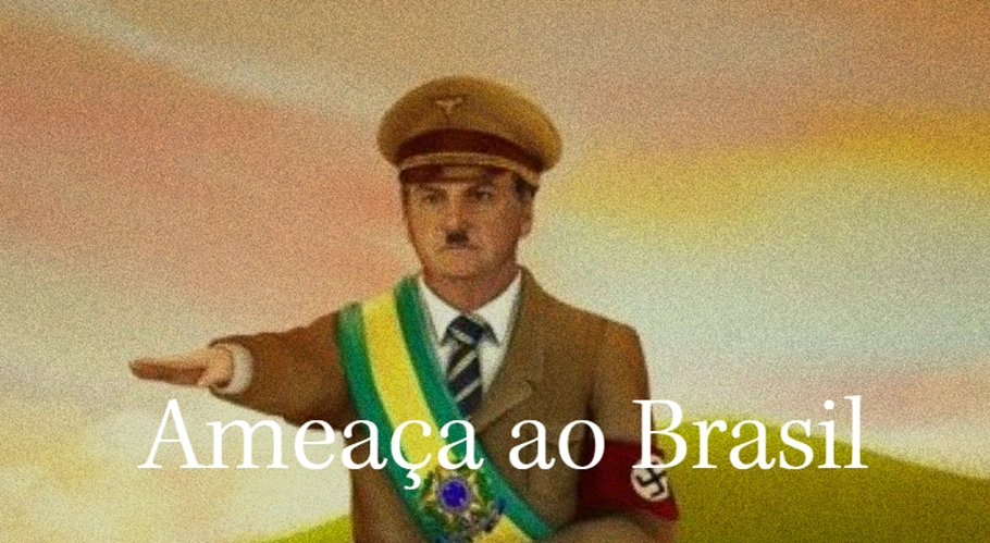 Imagem comparando Bolsonaro a Hitler