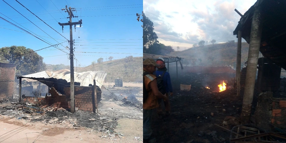 Incêndio na região do bairro Santo Antônio