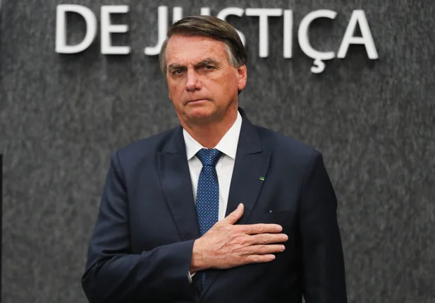 Jair Bolsonaro, participa da solenidade de posse do ministro Luis Filipe Salomão
