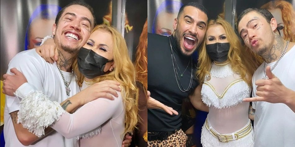 Joelma ao lado de Whindersson Nunes e Laéllyo Mesquita
