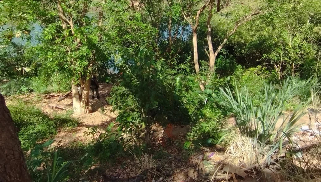 Local onde o corpo foi encontrado no Rio Poti