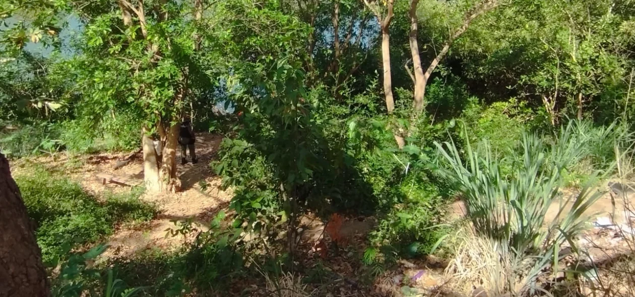 Local onde o corpo foi encontrado no Rio Poti