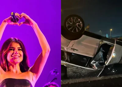 Na véspera do aniversário de Paula Fernandes capota o carro durante acidente em SP