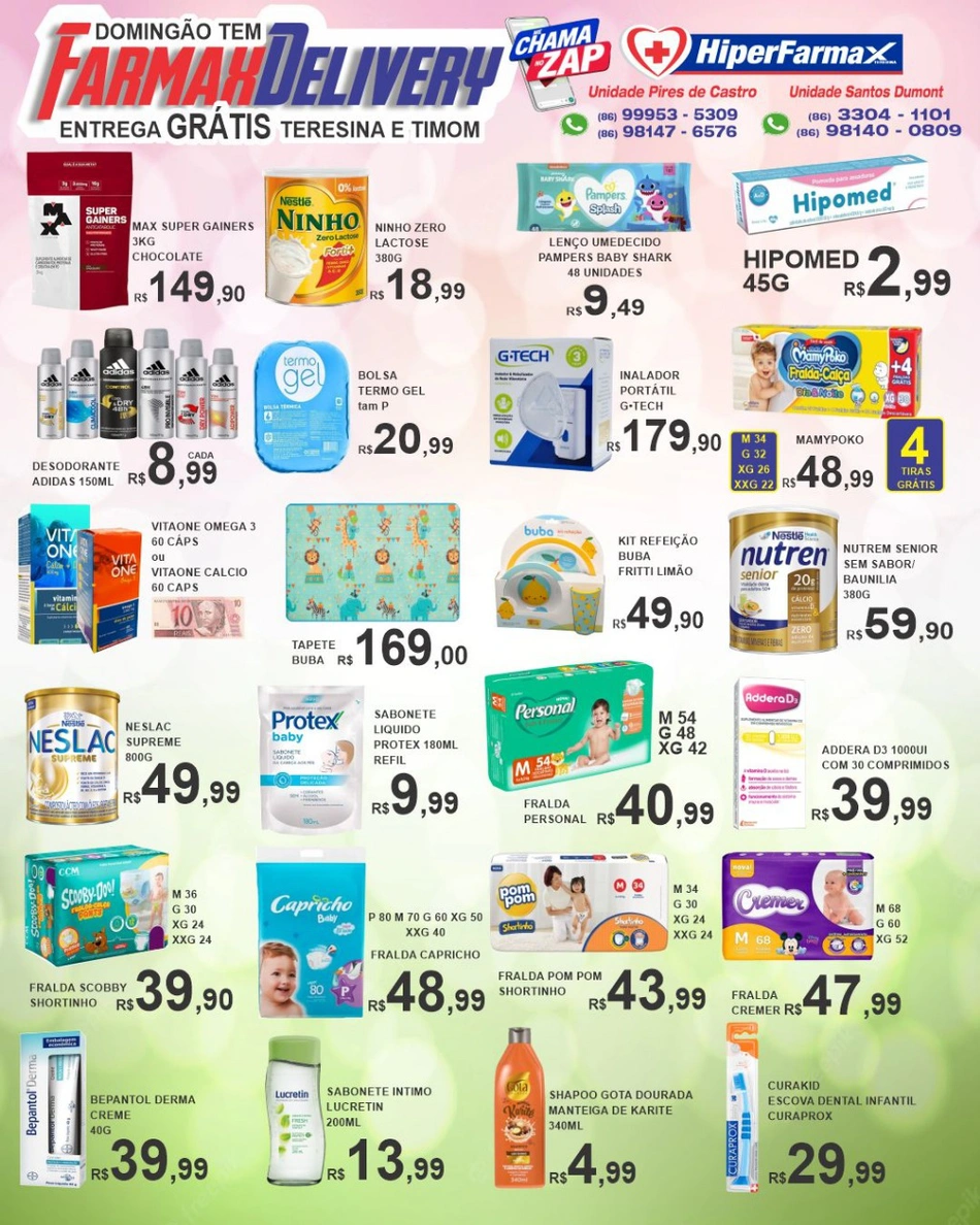 Neste domingo tem o FarmaxDelivery com entrega grátis em Teresina e Timon
