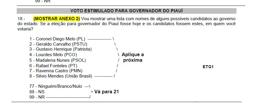 Nome de Gessy não foi citado