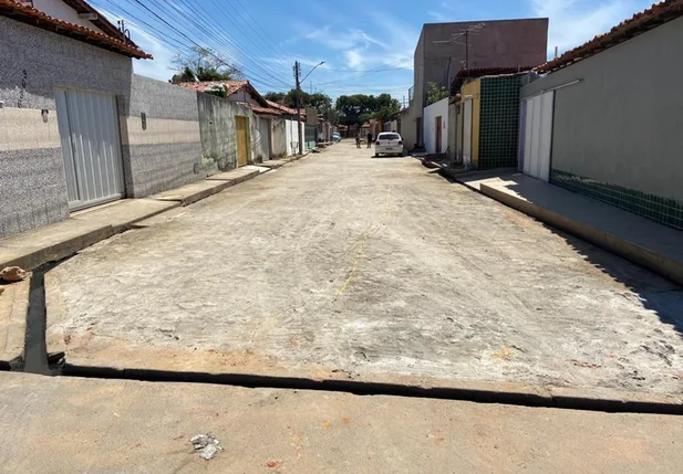 Pavimentação da rua São Tomé, zona norte de Teresina
