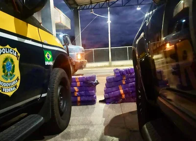 PF e PRF apreendem caminhão carregado com 138 kg de maconha no Piauí