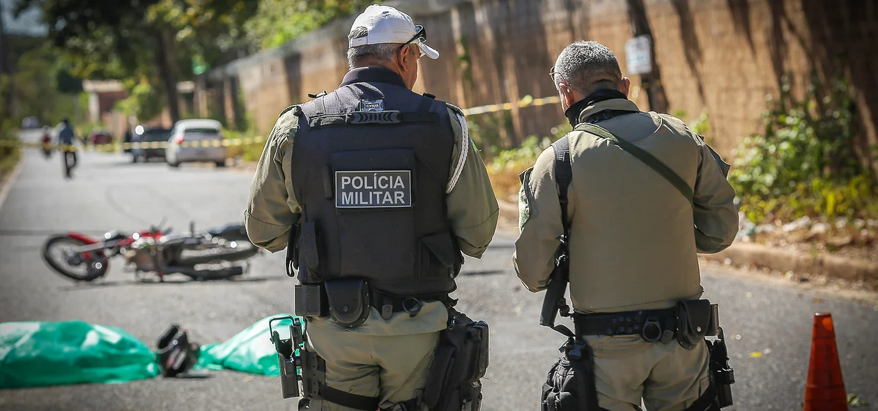 Polícia militar isolou o local do acidente