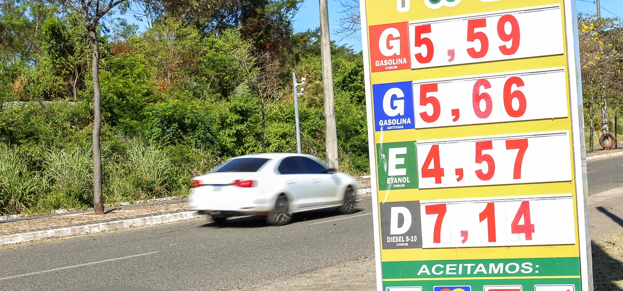 Preço da gasolina em Teresina a R$ 5,59