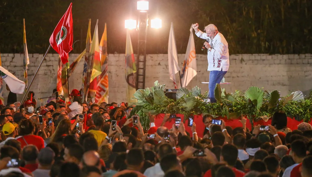 Presidenciável Lula em ato