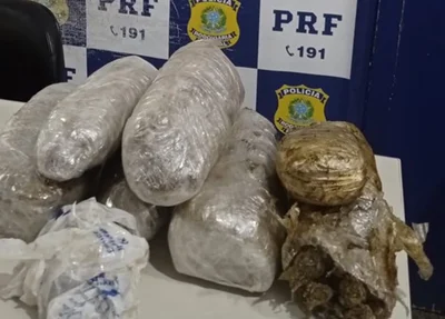 PRF apreende 2,5 kg de skank e prende 3 pessoas em Teresina