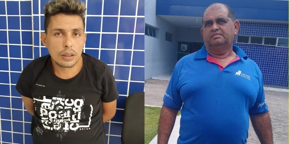 Wellison Torcato Lopes e a vítima, José Alves de Sousa, respectivamente
