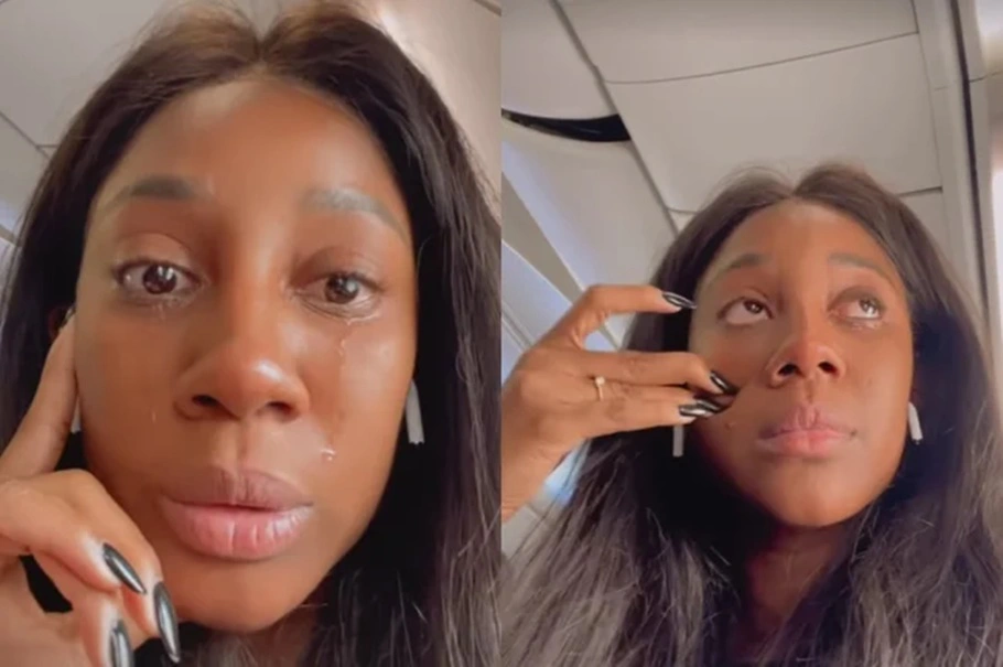 A modelo Camilla de Lucas chora ao relatar racismo sofrido em avião nos EUA