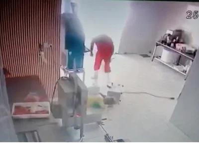 Açougueiro teve braço decepado