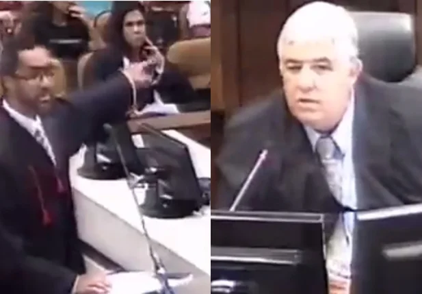 Advogado dando voz de prisão a desembargador