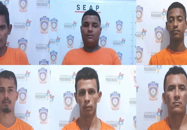 Alguns dos detentos que fugiram do Presídio Jorge Vieira