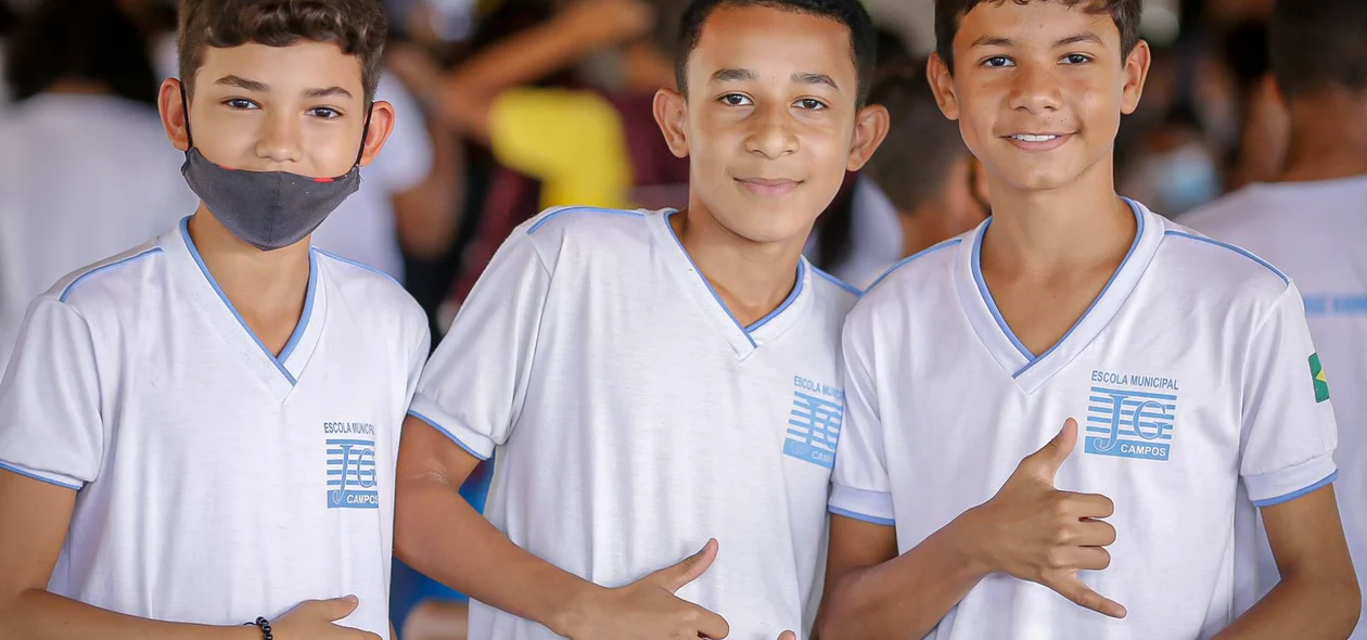 Alunos da escola