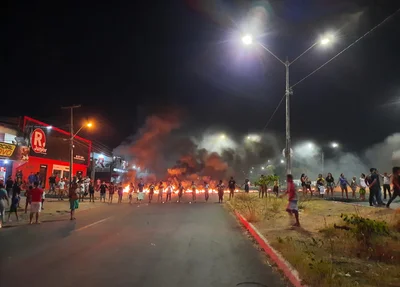 BR 316 ficou totalmente bloqueada em protesto
