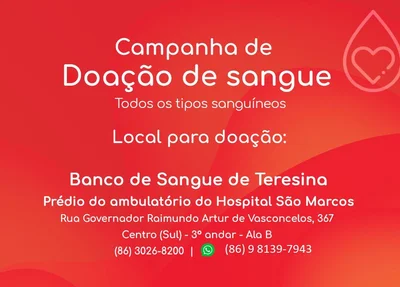 Campanha de doação de sangue