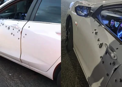 Carro onde as vítimas estavam