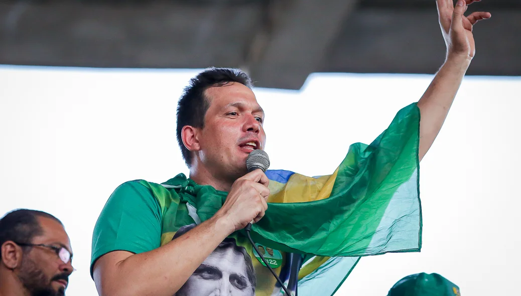 Coronel Diego Melo no ato de apoio a Bolsonaro