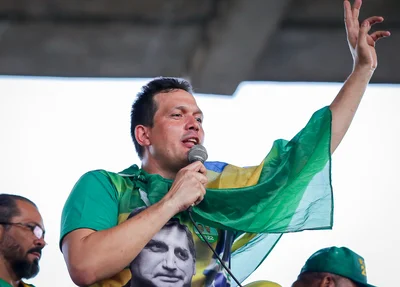 Coronel Diego Melo no ato de apoio a Bolsonaro