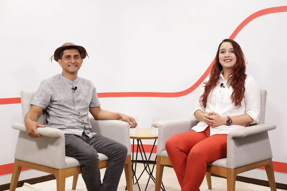 Dionísio Piauí em entrevista à repórter Mikaela Ramos, da TV GP1